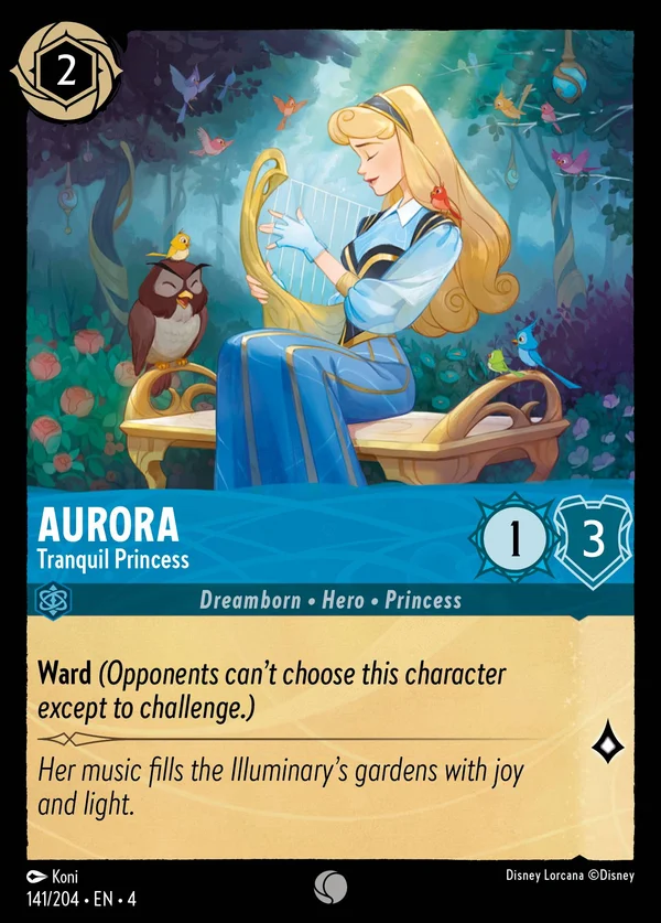 Aurora - Principessa Pacata — Disney Lorcana Personaggio card from Ursula's Return