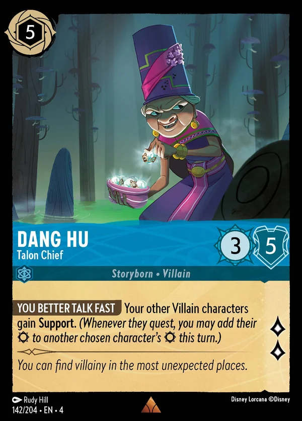 Dang Hu - Capo di Artiglio — Disney Lorcana Personaggio card from Ursula's Return