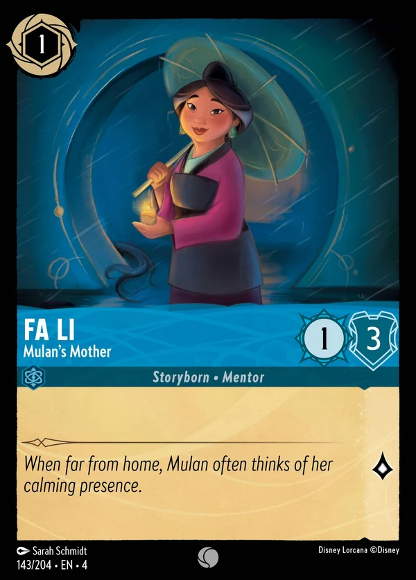 Fa Li - Madre di Mulan — Disney Lorcana Personaggio card from Ursula's Return