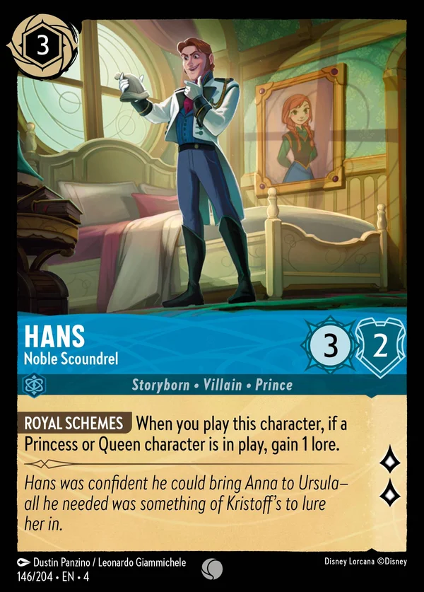 Hans - Nobile Furfante — Disney Lorcana Personaggio card from Ursula's Return
