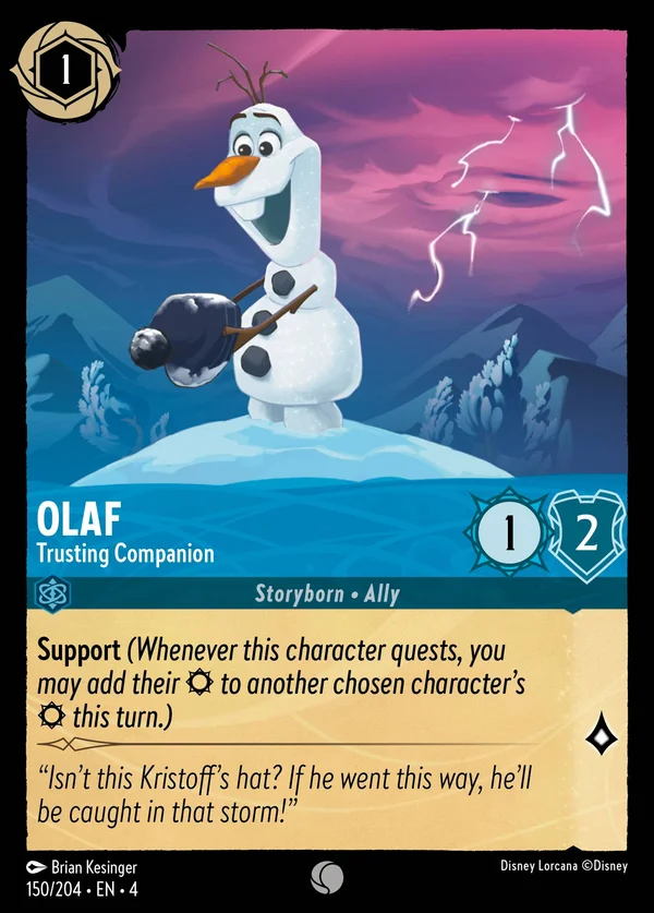 Olaf - Compagno Fiducioso — Disney Lorcana Personaggio card from Ursula's Return
