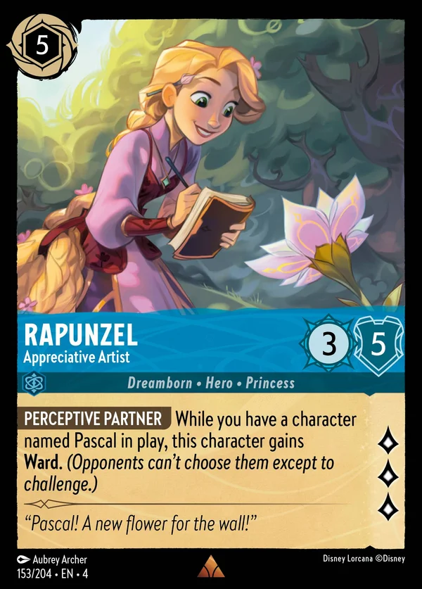 Rapunzel - Artista Entusiasta — Disney Lorcana Personaggio card from Ursula's Return
