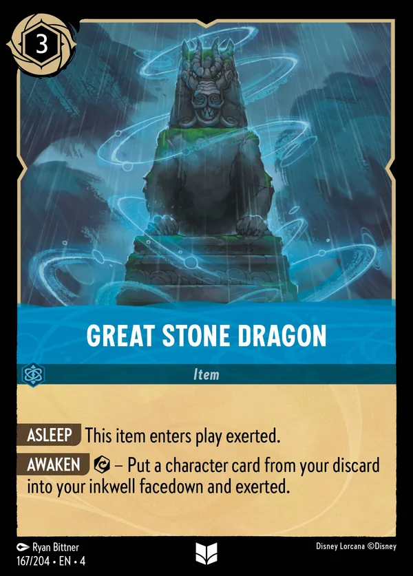 Grande Drago di Pietra — Disney Lorcana Oggetto card from Ursula's Return