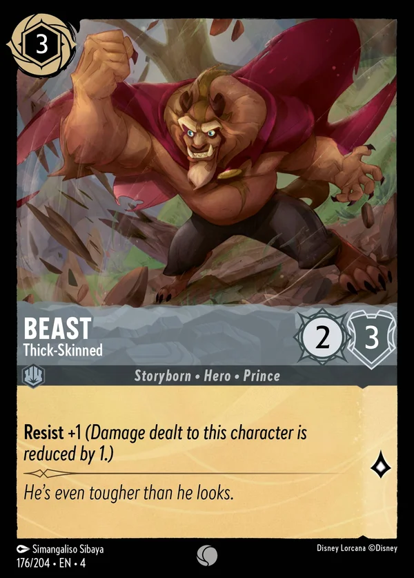 La Bestia - Dalla Scorza Dura — Disney Lorcana Personaggio card from Ursula's Return