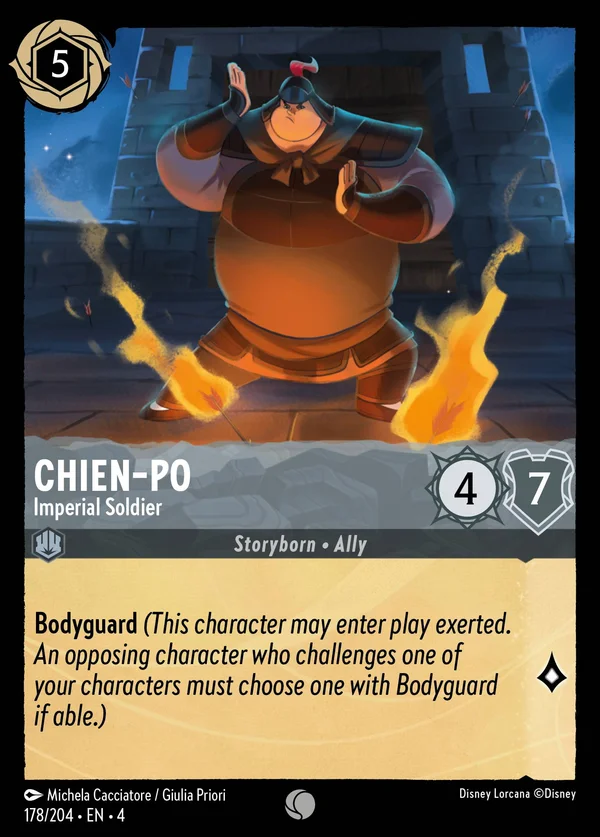 Chien-Po - Soldato Imperiale — Disney Lorcana Personaggio card from Ursula's Return
