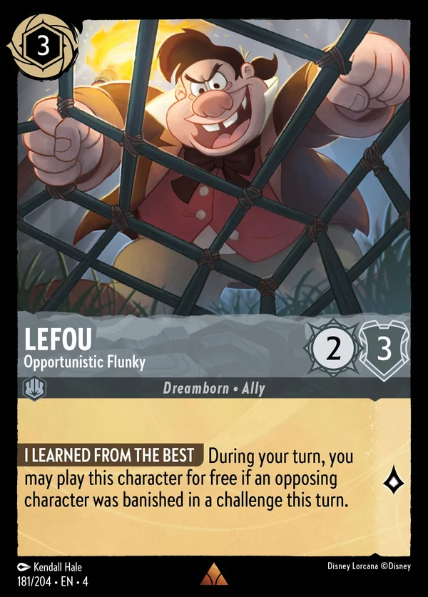 Le Tont - Lacchè Opportunista — Disney Lorcana Personaggio card from Ursula's Return