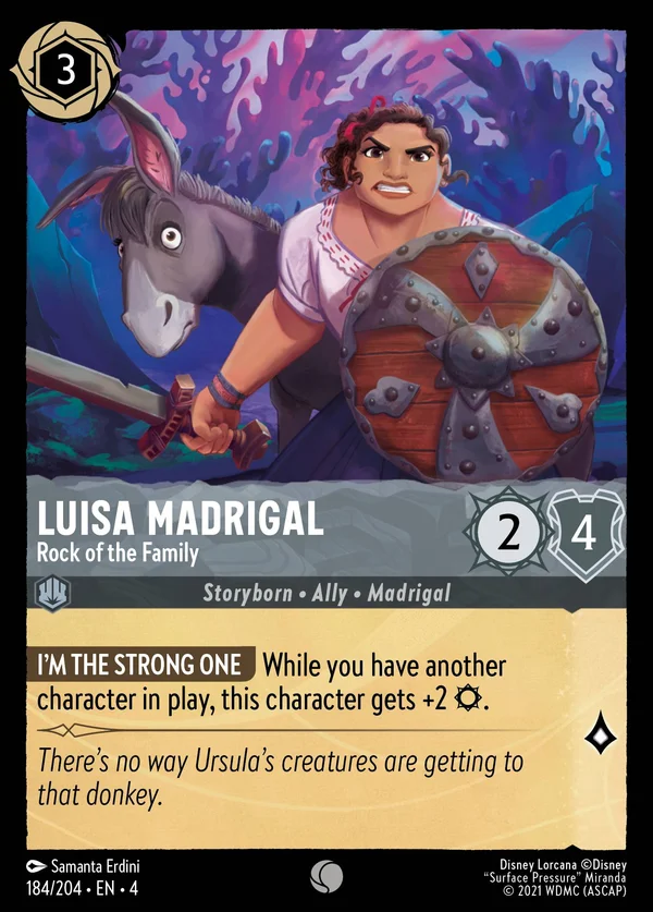 Luisa Madrigal - Roccia della Famiglia — Disney Lorcana Personaggio card from Ursula's Return