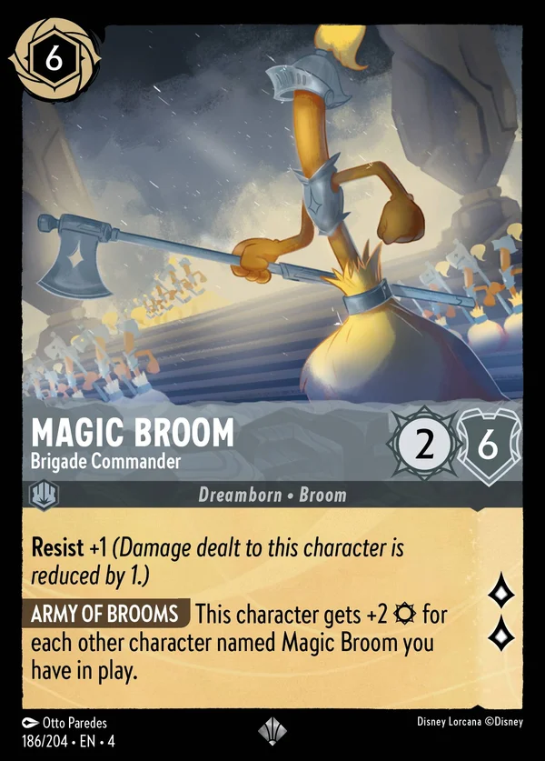 Scopa Magica - Capitano di Brigata — Disney Lorcana Personaggio card from Ursula's Return