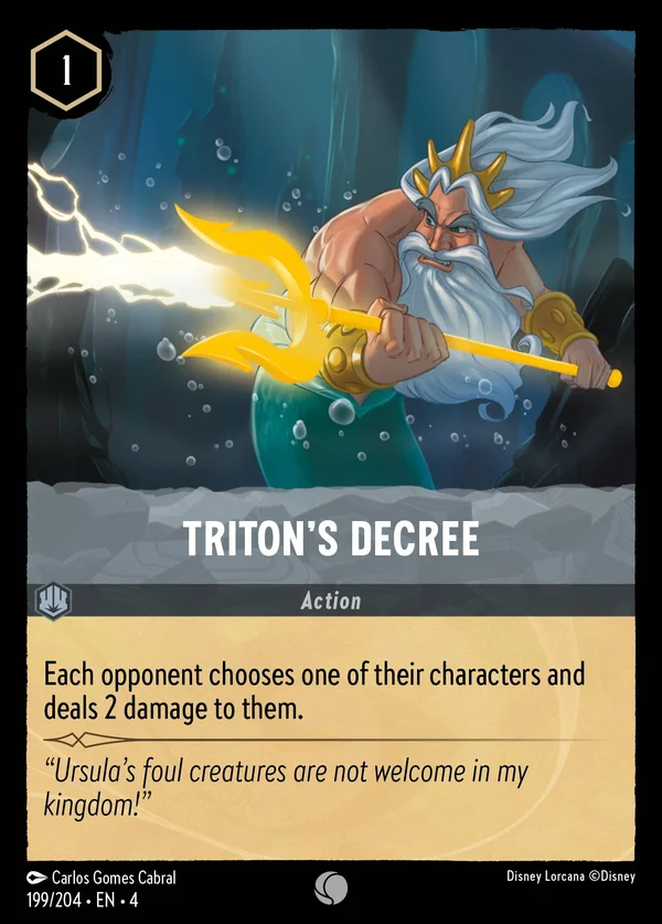 Decreto di Tritone — Disney Lorcana Azione card from Ursula's Return