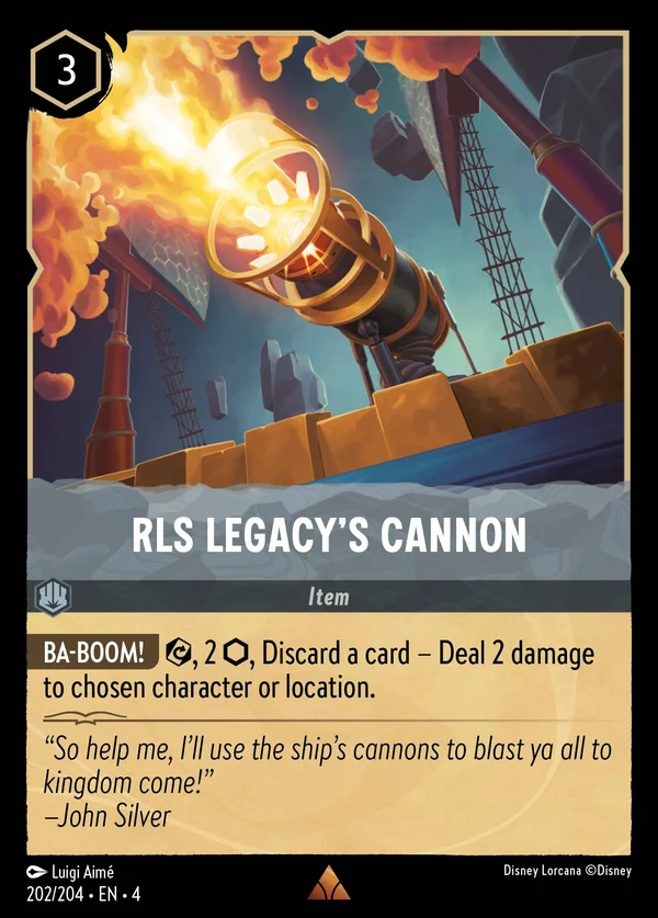 Cannone della RLS Legacy — Disney Lorcana Oggetto card from Ursula's Return