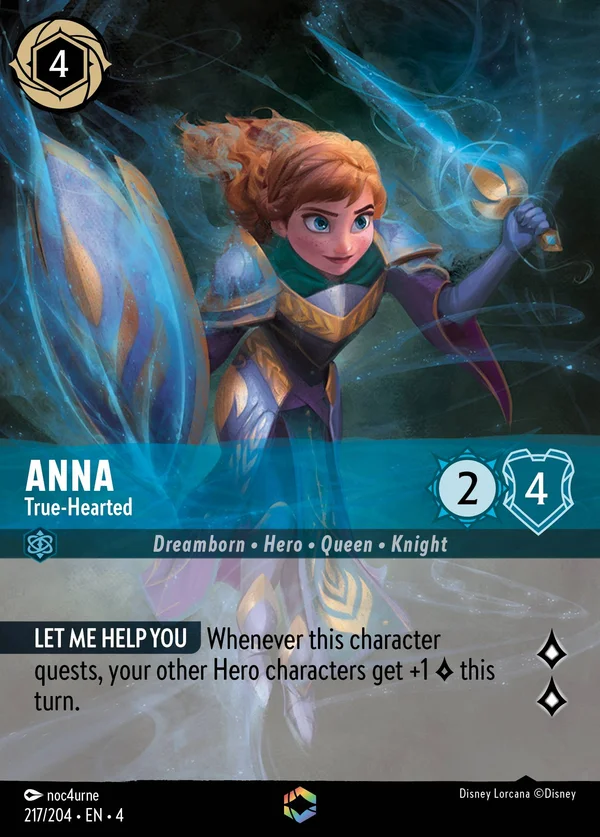 Anna - Cuore Puro — Disney Lorcana Personaggio card from Ursula's Return