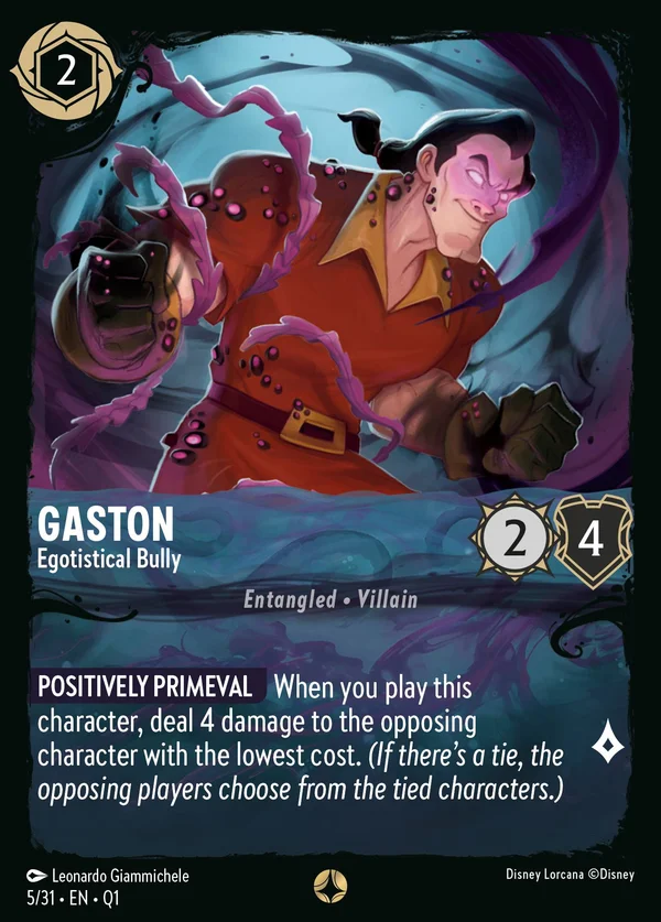 Gaston - Bullo Egocentrico — Disney Lorcana Personaggio card from Illumineer's Quest: Deep Trouble