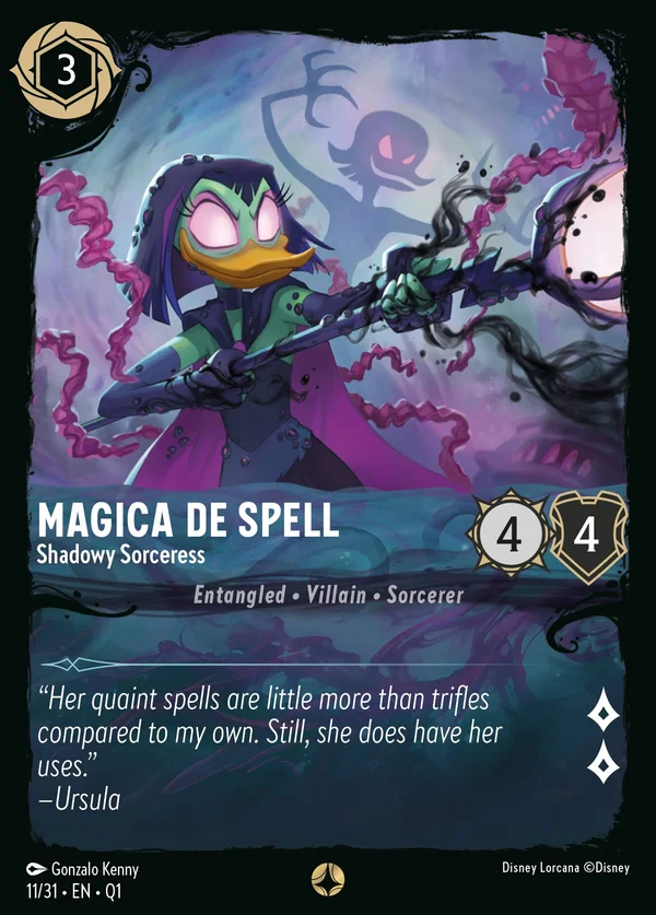 Amelia - Strega delle Ombre — Disney Lorcana Personaggio card from Illumineer's Quest: Deep Trouble