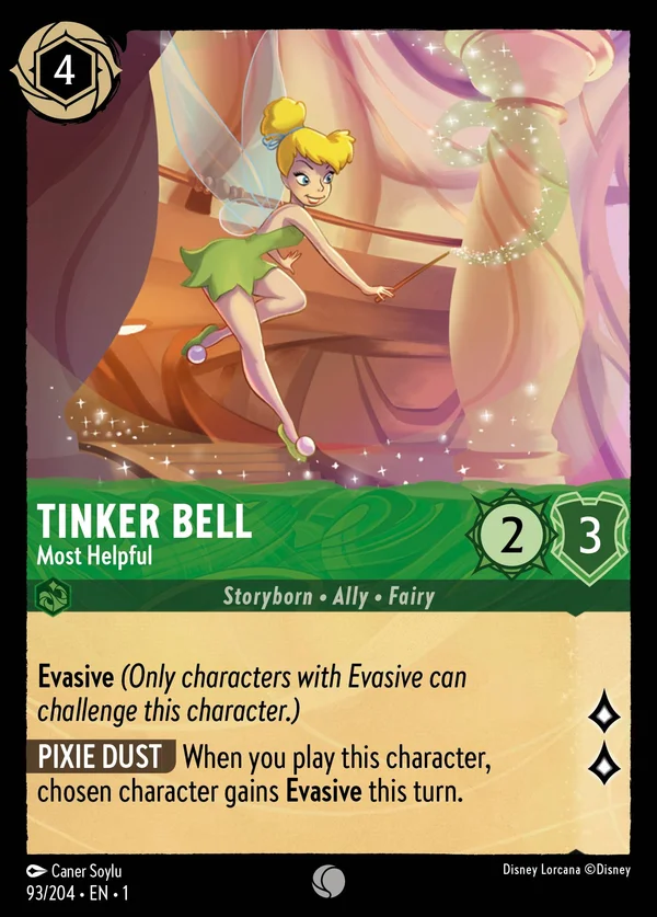 Tinker Bell - Most Helpful — Disney Lorcana Character card from The First Chapter