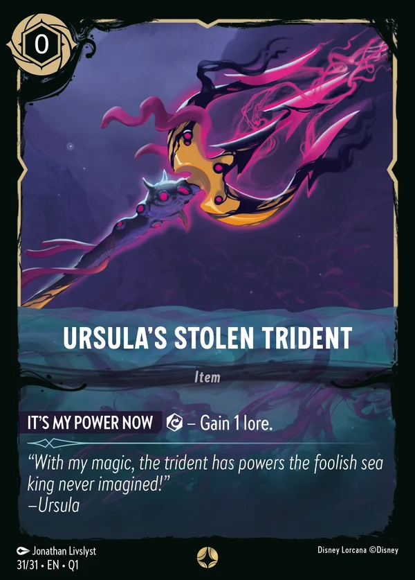 Tridente Rubato di Ursula — Disney Lorcana Oggetto card from Illumineer's Quest: Deep Trouble