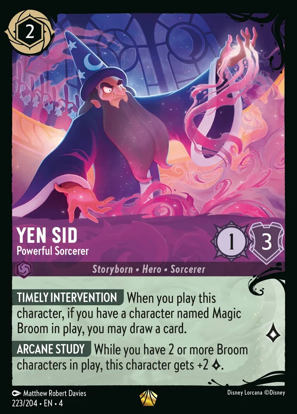 Yen Sid - Potente Stregone — Disney Lorcana Personaggio card from Ursula's Return