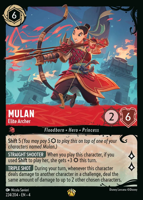 Mulan - Arciera d'Élite — Disney Lorcana Personaggio card from Ursula's Return