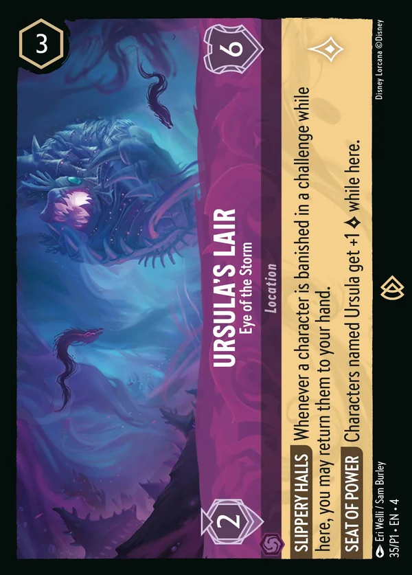 Il Covo di Ursula - Occhio del Ciclone — Disney Lorcana Luogo card from Ursula's Return