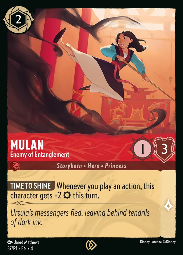 Mulan - Nemica del Groviglio — Disney Lorcana Personaggio card from Ursula's Return