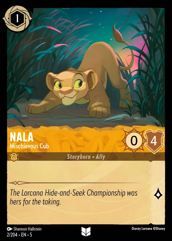 Nala - Cucciola Monella — Disney Lorcana Personaggio card from Shimmering Skies