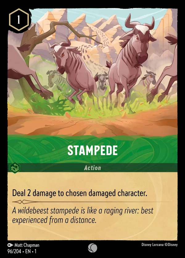 Stampede — Disney Lorcana Action card from The First Chapter