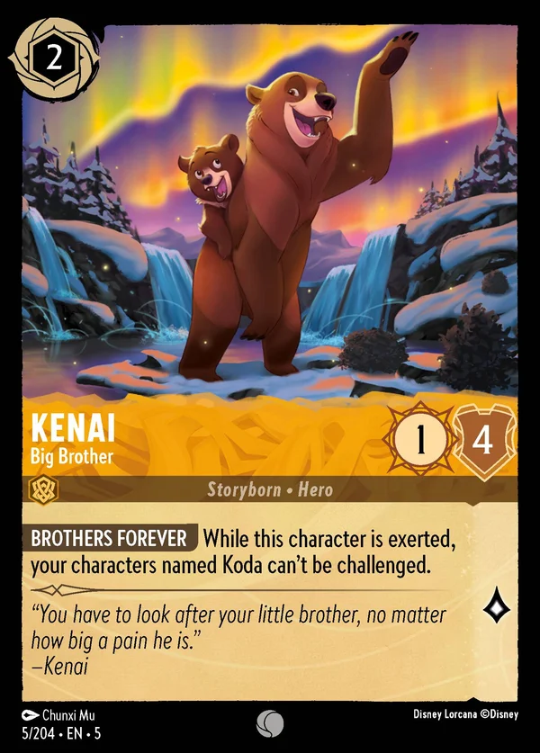 Kenai - Fratello Grande — Disney Lorcana Personaggio card from Shimmering Skies