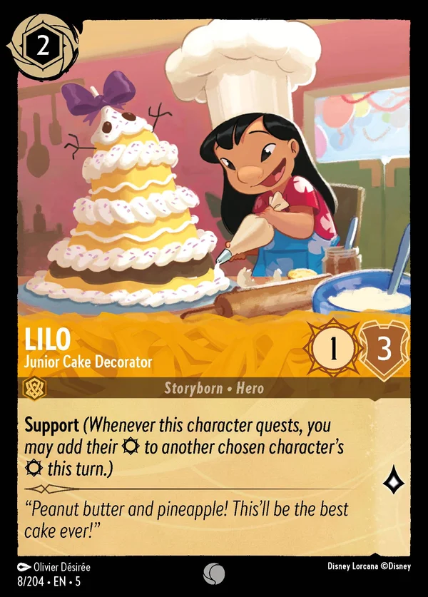 Lilo - Decoratrice di Torte Apprendista — Disney Lorcana Personaggio card from Shimmering Skies