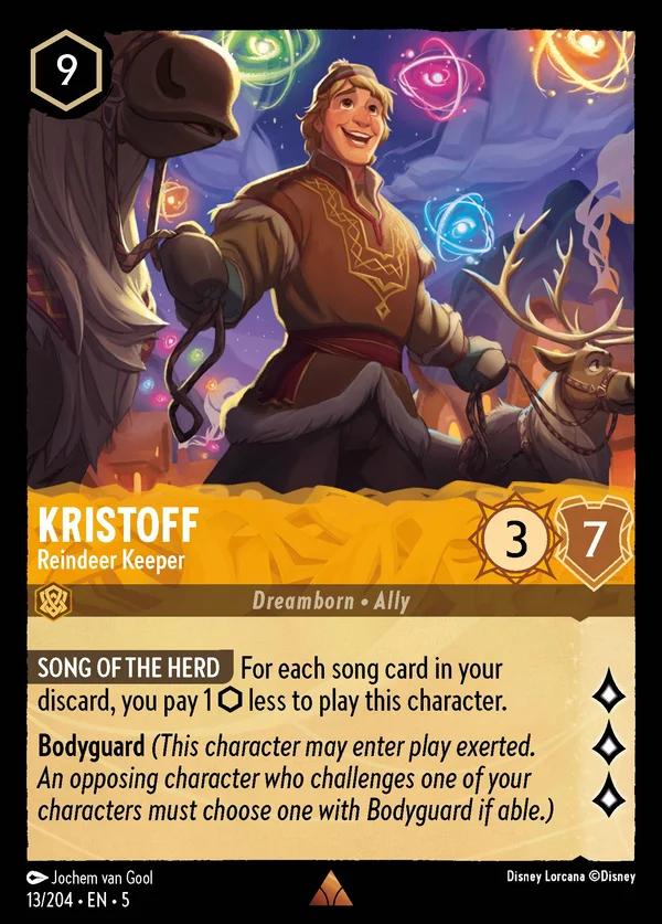 Kristoff - Custode delle Renne — Disney Lorcana Personaggio card from Shimmering Skies