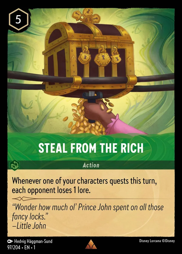 Steal from the Rich — Disney Lorcana Action card from The First Chapter