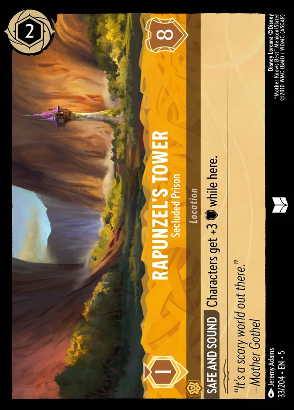 Torre di Rapunzel - Prigione Isolata — Disney Lorcana Luogo card from Shimmering Skies