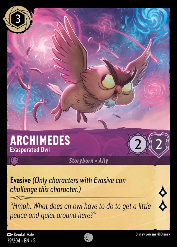 Anacleto - Gufo Esasperato — Disney Lorcana Personaggio card from Shimmering Skies