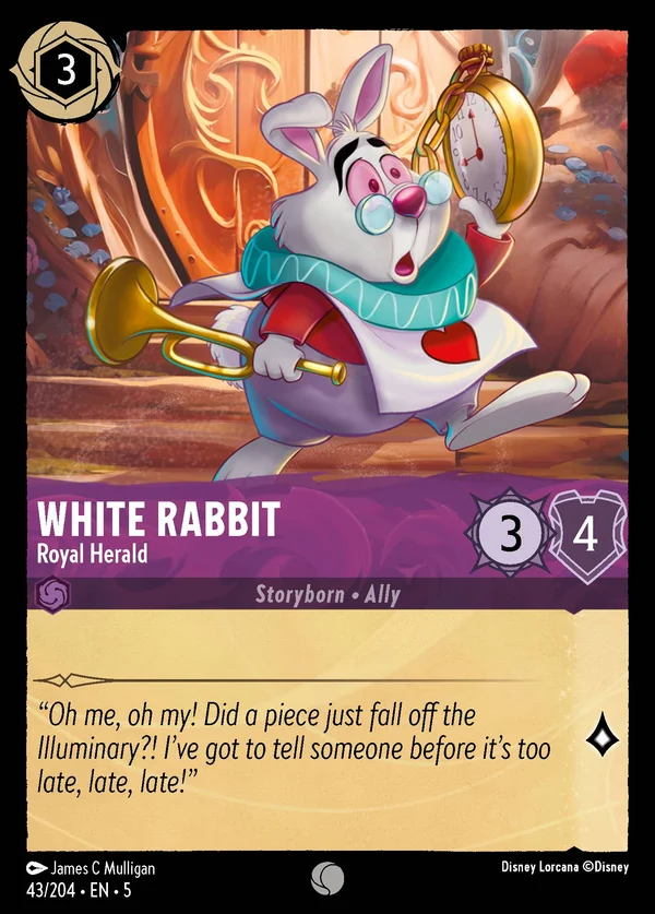 Bianconiglio - Nunzio Reale — Disney Lorcana Personaggio card from Shimmering Skies