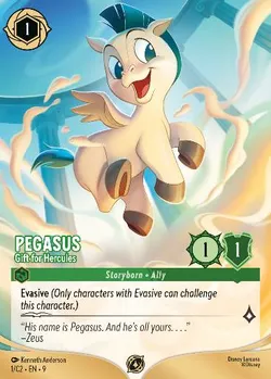 Pegasus - Gift for Hercules — Emerald Character from Fabled