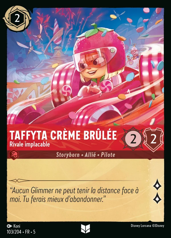 Taffyta Crème Brûlée - Rivale implacable — Disney Lorcana Personnage card from Shimmering Skies
