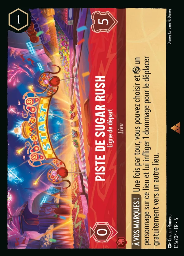 Piste de Sugar Rush - Ligne de départ — Disney Lorcana Lieu card from Shimmering Skies