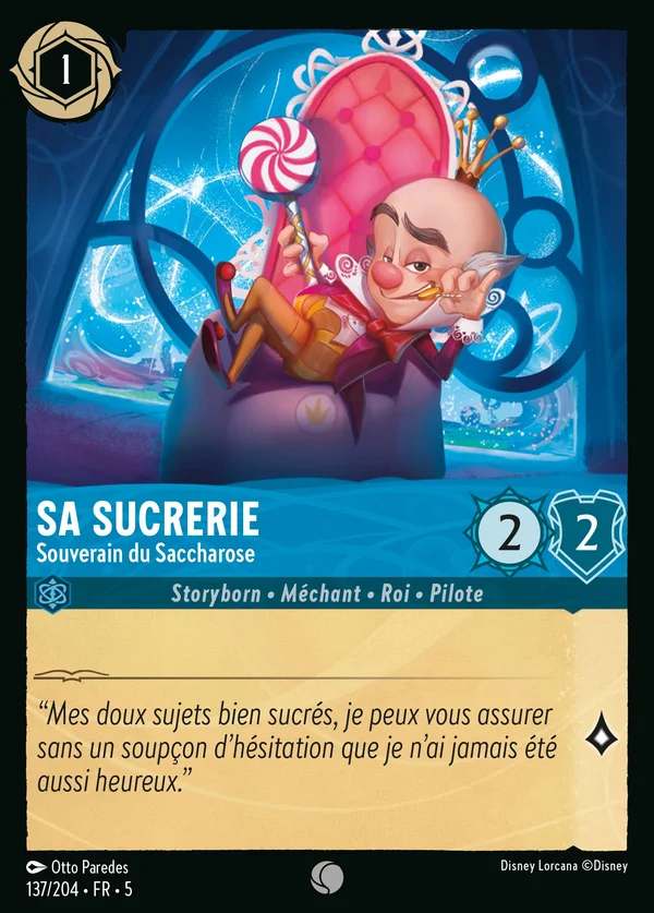 Sa Sucrerie - Souverain du Saccharose — Disney Lorcana Personnage card from Shimmering Skies