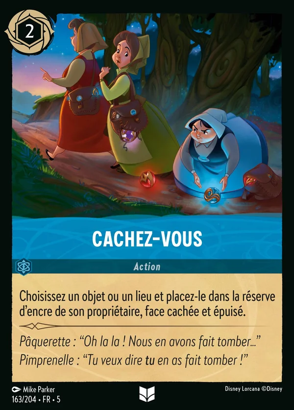 Cachez-vous — Disney Lorcana Action card from Shimmering Skies