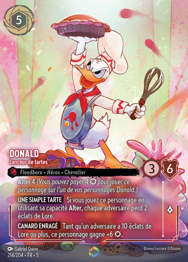 Donald - Lanceur de tartes — Disney Lorcana Personnage card from Shimmering Skies