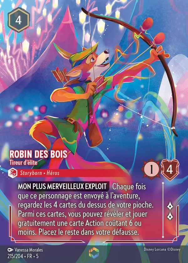 Robin des Bois - Tireur d'élite — Disney Lorcana Personnage card from Shimmering Skies