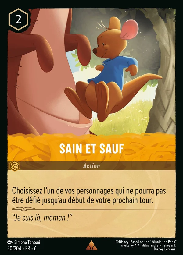 Sain et sauf — Disney Lorcana Action card from Azurite Sea