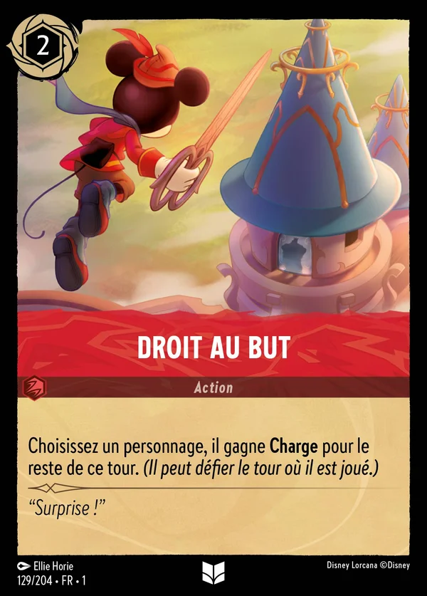 Droit au but — Disney Lorcana Action card from The First Chapter