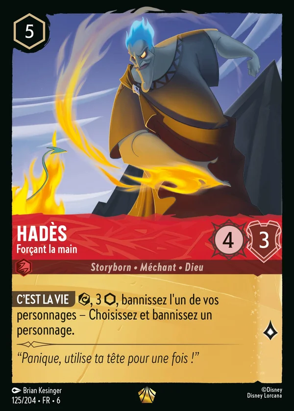 Hadès - Forçant la main — Disney Lorcana Personnage card from Azurite Sea