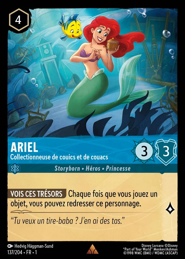 Ariel - Collectionneuse de couics et de couacs — Disney Lorcana Personnage card from The First Chapter