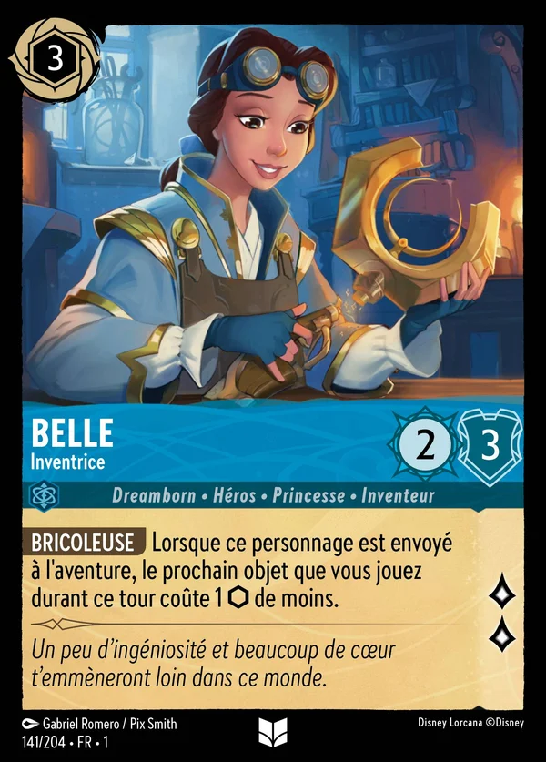 Belle - Inventrice — Disney Lorcana Personnage card from The First Chapter