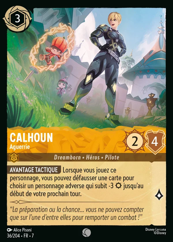 Calhoun - Aguerrie — Disney Lorcana Personnage card from Archazia's Island