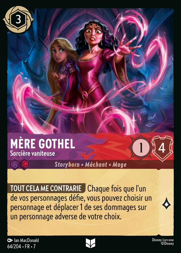 Mère Gothel - Sorcière vaniteuse — Disney Lorcana Personnage card from Archazia's Island