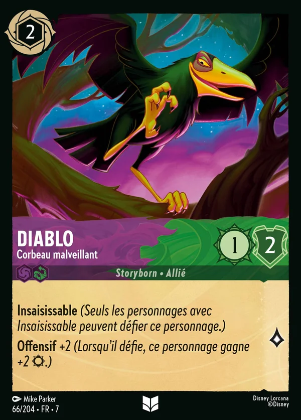 Diablo - Corbeau malveillant — Disney Lorcana Personnage card from Archazia's Island