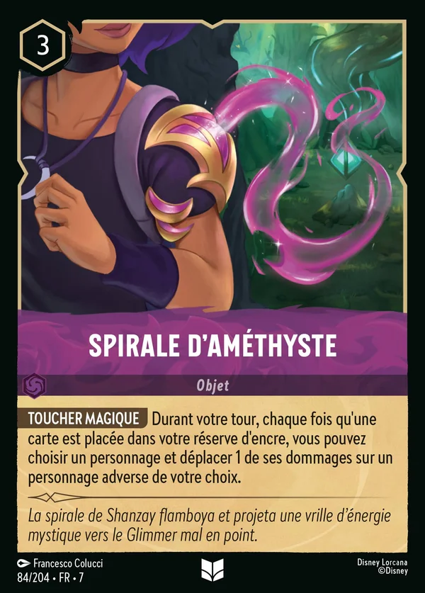 Spirale d'améthyste — Disney Lorcana Objet card from Archazia's Island