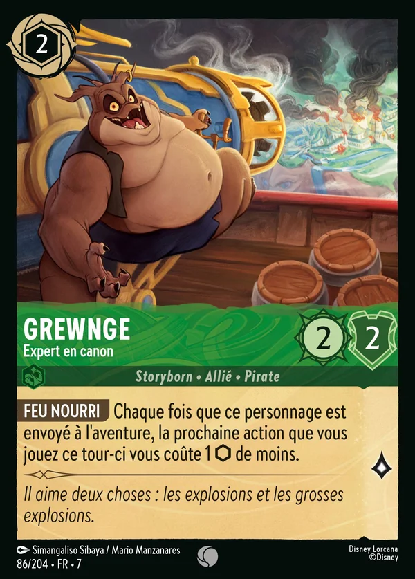 Grewnge - Expert en canon — Disney Lorcana Personnage card from Archazia's Island