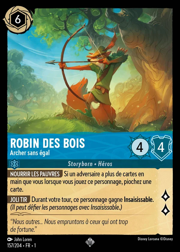 Robin des Bois - Archer sans égal — Disney Lorcana Personnage card from The First Chapter